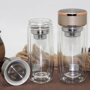 Phong Cách Mới Nắp Thép Không Gỉ Rõ Ràng Nước Uống Thủy Tinh Chai Trà - Product Image 4