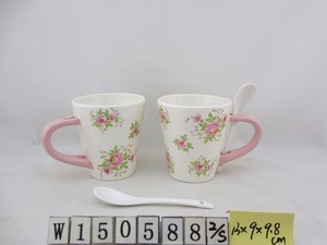 Taza de cerámica de Navidad con cuchara, café por sublimación multicolor, superventas - Product Image 5