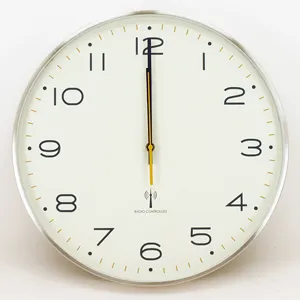 Relógio de parede decorativo personalizado, relógio de parede moderno de quartzo com moldura de alumínio