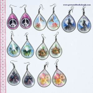 <b>Handcrafted</b> Hippie Girly Tribal Southwest <b>Jewelry</b>-Bright Color Peruvian Thread Drop Earrings Online Sale - Product Image 2