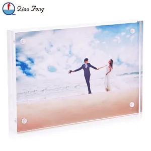 Toptan manyetik yeni stil 4 "x 6" kare akrilik Photofunia/fotoğraf çerçevesi