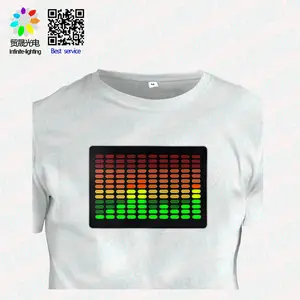 LED Tシャツ卸売/LED照明Tシャツ/LEDライトアップTシャツLED子供用おもちゃカスタムロゴLED Tシャツ