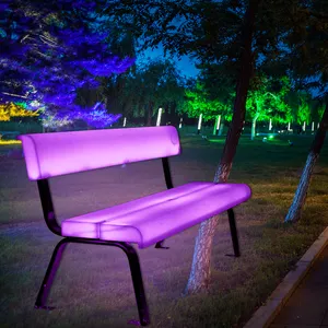 Özel modern dış mekan mobilyaları plastik aydınlatma led bahçe sandalyeleri satılık