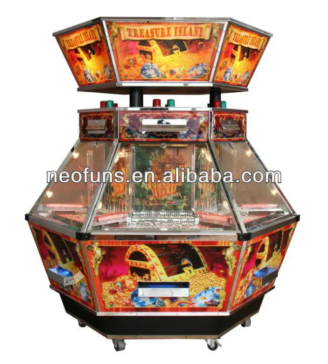 NF-C06 गर्म बिक्री ट्रेजर आइलैंड बिक्री के लिए सिक्का ढकेलनेवाला खेल मशीन/आर्केड गेम मशीन