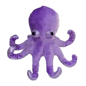 Logo personnalisé En Peluche Animal de Mer En Peluche Poulpe Violet Jouet