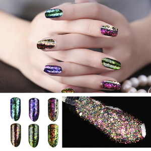 Devenir un <span class=keywords><strong>agent</strong></span> distributeur exclusif, vous voulez une nouvelle mode caméléon flocon Gel vernis esmaltes semi-permanents holographique UV Gel - Product Image 6