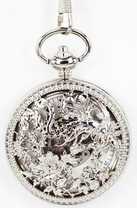 Orologio <span class=keywords><strong>da</strong></span> <span class=keywords><strong>Tasca</strong></span> Meccanico Vintage 2019 con Carica Manuale, Scheletrato, Motivo Fenice Portafortuna in Bronzo - Product Image 5