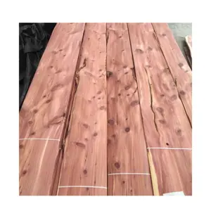 สีแดงธรรมชาติ Cedar ไม้สำหรับไม้อัดตกแต่งหน้าวีเนียร์