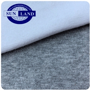 T-shirt per abbigliamento sportivo abito da donna pigiami per bambini marls lavorati a maglia <span class=keywords><strong>spandex</strong></span> di <span class=keywords><strong>cotone</strong></span> grigio tessuto a costine 1x1 - Product Image 3
