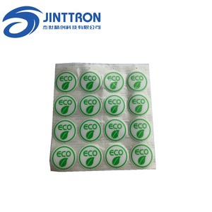 Ưa Thích Tùy Chỉnh Vòng tròn Decal Nhãn Màu Xanh Lá Cây Của Lá Sticker In Ấn Trong Suốt Pet Logo Sticker Với Chất Kết Dính - Product Image 1