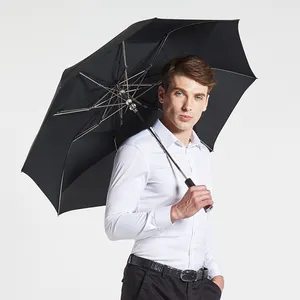 Premium Qualité Vent bouche double Couche Brevet 2 fois Parapluie pour Hommes