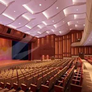 Décoration de plafond en plâtre à effet Hall, plastique acoustique perforé