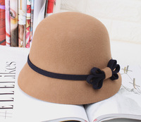Sombrero de lana de alta calidad, para iglesia, para mujer