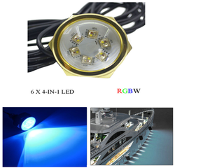 24W 12V Marine Yacht Boat LED <strong>Lights</strong> IP68 &amp; IP66 Rated Stainless Steel Drain <strong>Plug</strong> <strong>Light</strong> for Pool for Underwater Use - Product Image 2
