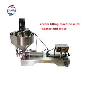 Hot sale cream paste filling and mixing machine , cosmetic cream liquid filling machine with mixer