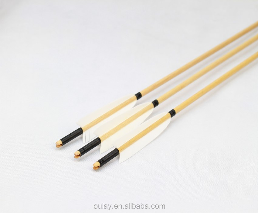 Flèches Traditionnelles Japonaises Kyudo - Bambou 100 Cm (39 Pouces) - Plumes Blanches
