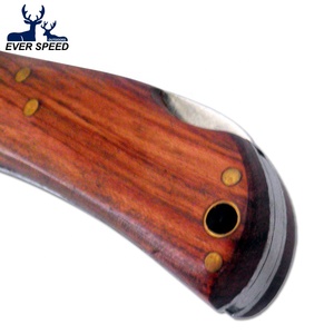 Hoja de acero inoxidable plegable para acampar, bolsillo de madera, cuchillo táctico, herramienta de supervivencia, cuchillos, herramientas - Product Image 4