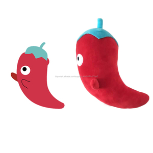 De peluche de felpa verduras la piel suave de peluche de felpa de juguete rojo pimienta - Product Image 1