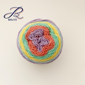 Offre Spéciale NM3/1 100% acrylique gâteau fil 200g sur boule fantaisie arc-<span class=keywords><strong>en</strong></span>-ciel tricoté fil pour bébé Crochet gâteau fil - Product Image 6