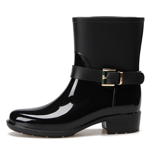 Hanz Classico Nero di Alta Qualità di Vendita Caldo di Modo IN PVC Impermeabile Delle Donne Della Caviglia <span class=keywords><strong>Stivali</strong></span> Da Pioggia Per Il Commercio All'ingrosso Delle Signore Scarpe di <span class=keywords><strong>Acqua</strong></span> - Product Image 3