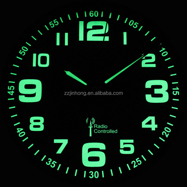Aluminum Frame Metal Wall Clock Glow in the Dark Night Light Wall Clocks