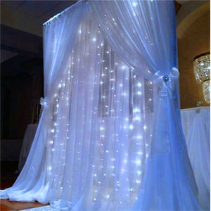 Cortina de luces LED para decoración de interiores, tira de luces de hadas para decoración de matrimonio, RGB, IP44, Pvc + cobre, 300 V/110V, transparente, 3m, 220 - Product Image 4