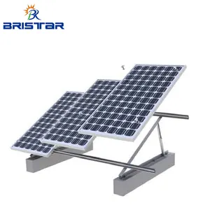 10KW PV 구조 알루미늄 태양 전지 패널 콘크리트 평면 지붕 밸러스트 장착 브래킷