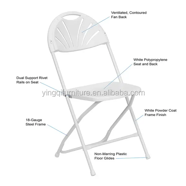 Wholesale Fan Back Plastic Folding Chairs Outdoor Wedding Chairs
