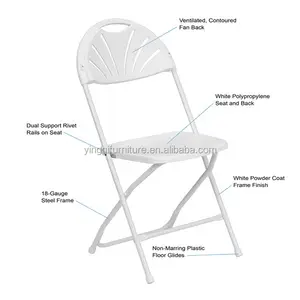 Wholesale Fan Back Plastic Folding Chairs Outdoor Wedding Chairs
