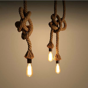 América del estilo simple retro <span class=keywords><strong>de</strong></span> cáñamo <span class=keywords><strong>cuerda</strong></span> colgante <span class=keywords><strong>de</strong></span> iluminación para la sala <span class=keywords><strong>de</strong></span> <span class=keywords><strong>estar</strong></span> - Product Image 2