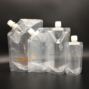 Tùy Chỉnh Rõ Ràng Sealable Lỏng Container Thực Phẩm Tái Sử Dụng Sản Xuất Orange Juice Pouch Spout Top - Product Image 6