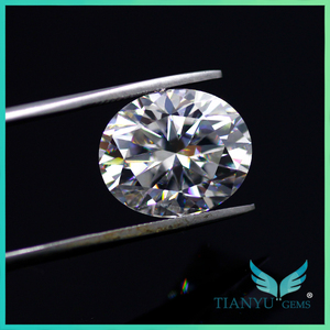 Gros 2ct ovale moissanite toujours brillant <span class=keywords><strong>pour</strong></span> pas cher moissanite bijoux - Product Image 3