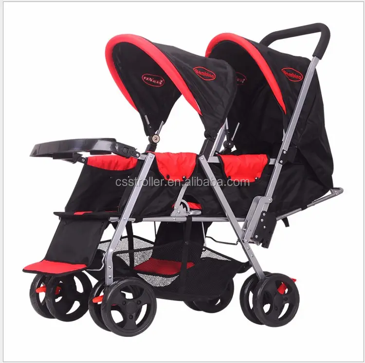 Tubo Cuadrado de tela oxford plegable para niños, carrito para bebés gemelos, triciclo, cunas dobles para gemelos