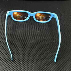 Gafas de fuegos artificiales <span class=keywords><strong>3D</strong></span>, gafas de difracción de plástico, corazón/cara sonriente/muñeco de nieve/Dios riqueza, 2017 - Product Image 3