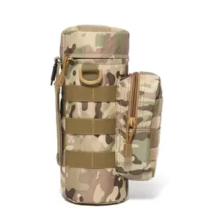 0101 Custom wholesale Fashion Cheap Outdoor Camouflage Tactical Molle Gym Men Sling Belt Water Bottle Pouch