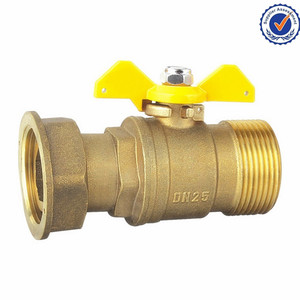 bola hidráulica de la válvula de <span class=keywords><strong>gas</strong></span> <span class=keywords><strong>natural</strong></span> de cobre amarillo 3pc con el dispositivo de fijación de tres vías - Product Image 1