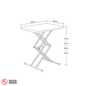 <span class=keywords><strong>Mini</strong></span> Pequeno 64*45*32cm Ajustável <span class=keywords><strong>Folding</strong></span> Utility <span class=keywords><strong>Table</strong></span> Plástico Ajustável Altura Mesa de Café - Product Image 6