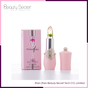 Brillo Labial de Gelatina con Flores que Cambian de Color, Etiqueta Privada de Moda, Bálsamo Labial que Cambia de Color - Product Image 3
