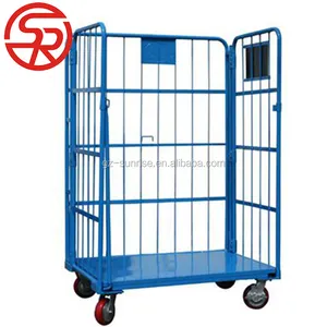 Chariot de supermarché Portable galvanisé, dispositif de sécurité pliable, chariot de Cage, 500kg, livraison gratuite