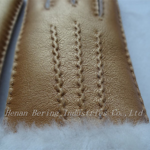 2017 Colección Española Merino Doble Cara de piel de Oveja Señoras Guantes De Napa - Product Image 2