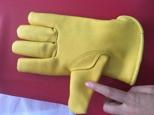 Guante de trabajo sin forro o Thinsulate, piel de Deerskin, de cuero mecanizado - Product Image 5