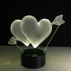 Đèn Ngủ 3D Trái Tim Tình Yêu Giáng Sinh Quà Tặng Ngày Valentine Cho Người Yêu - Product Image 3