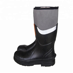 Mens <strong>Waterproof</strong> Neoprene Rain <strong>Boots</strong> With <strong>Steel</strong> <strong>Toe</strong> Outdoor Rain <strong>Boots</strong> - Product Image 5