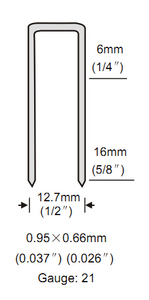 Agrafeuse pneumatique à fil fin 8016 21GA, 6 mm-16 mm - Product Image 5