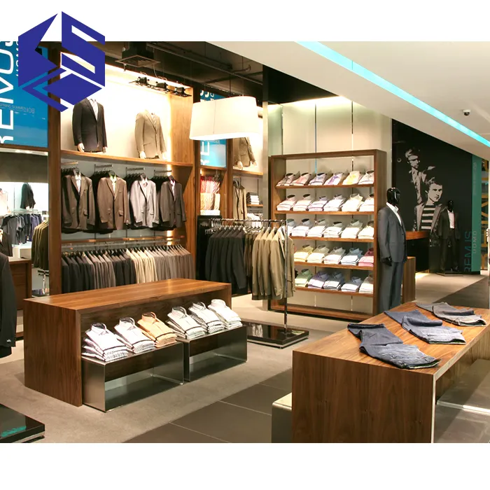 Top zehn verkauf garment shop interior design MDF kleidung display möbel
