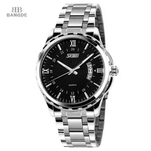 Venta azul del reloj Skmei 9069 hombres reloj de cuarzo reloj de pulsera Relojes Hombre 3ATM impermeable de negocios al por mayor