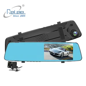 4.3 inch Stream Media Car DVR Dash Cam 1080P Dual Lens Rear View Mirror Auto Dashcam Video Recorder Car HD Dash Camera