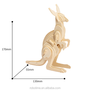 Robotime-Kit de canguro de madera para niños, juguetes educativos, rompecabezas de madera 3D, JP224 - Product Image 6