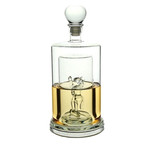 Botella de Vidrio de Borosilicato Alto, Botella de Whisky de Vidrio con Decoración de Caballo - Product Image 6