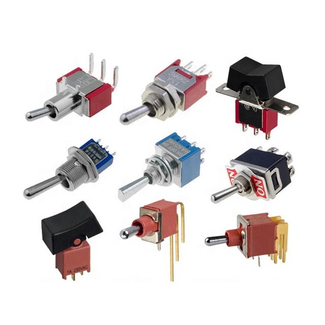 Kls Mini 2 3 4 6 Pin 3p Right Angle Switch Rocker Flatted Handle on off on SPST 5A 125VAC 2A 250VAC Miniature Toggle Switch